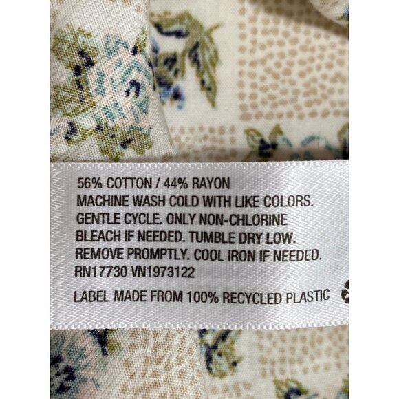 New Universal Thread Boho Prairie Flowy Pull Over Floral Blouse Women's Medium - Picture 12 of 12